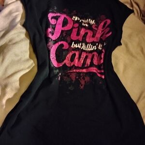 Classic Black Tee with White Print